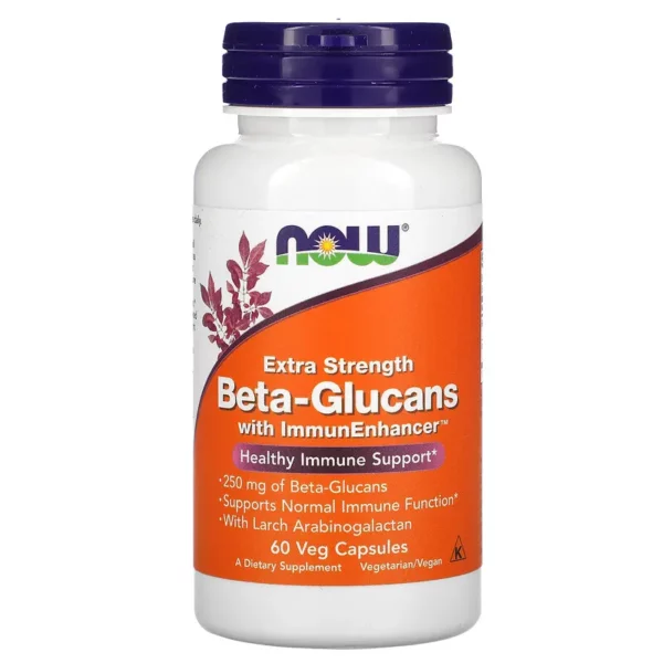 Beta Glucans with ImmunEnhancer Extra Strength 250 mg 60 Vien Now Foods
