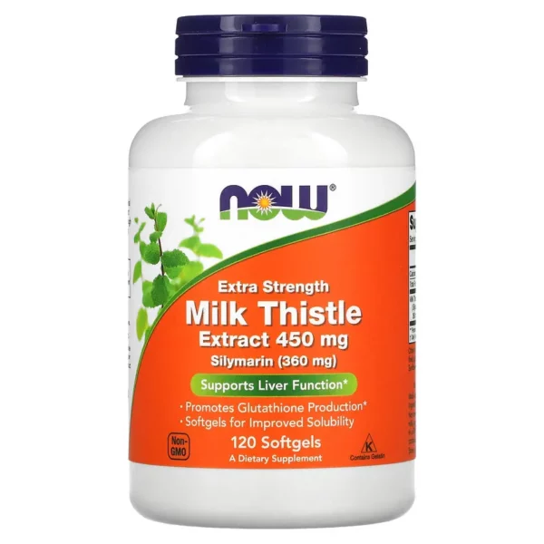 Milk Thistle Extract Extra Strength 450 mg 120 Vien Now Foods
