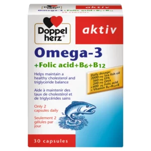 Omega 3 Folic acid B6 B12 30 Capsules Doppelherz 31