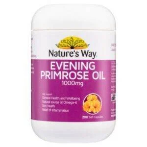 Hỗ trợ da và nội tiết Evenig Primrose Oil 1000mg, 200 viên, Nature’s Way