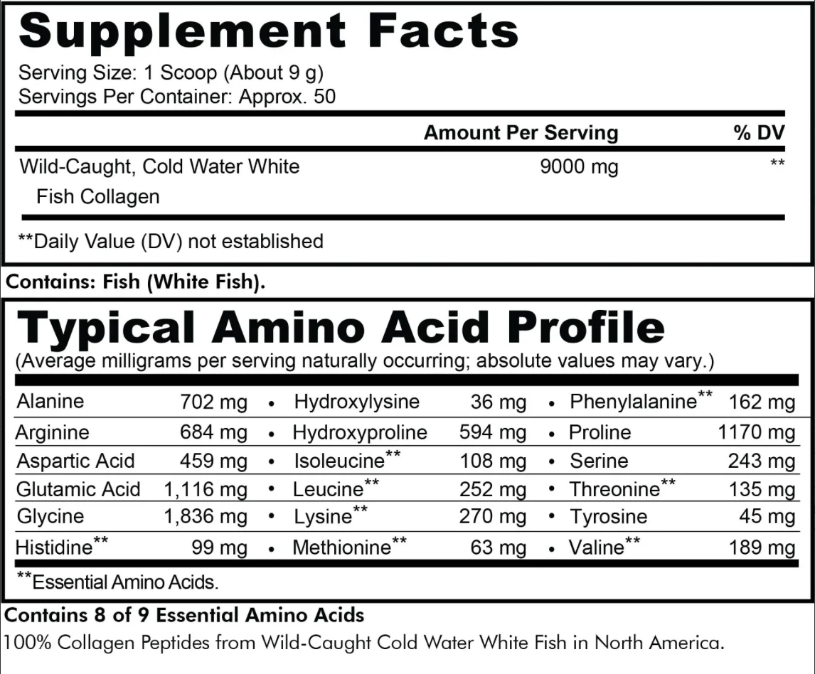 thanh phan Wild Caught Marine Collagen Peptide
